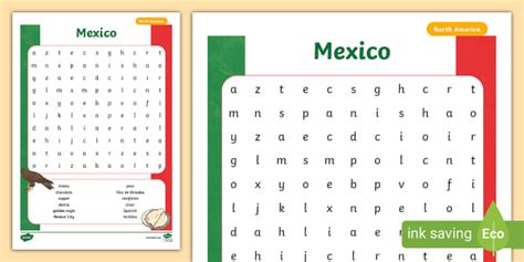 Ks1 Mexico Word Search Teacher Made Twinkl