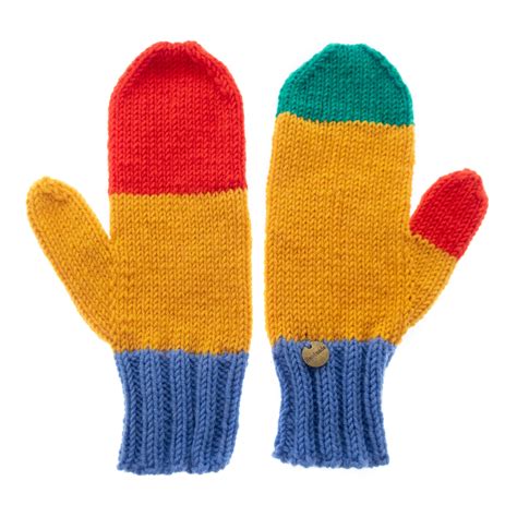 Mittens Adult Cute Mittens Gloves Hand Knitted Winter Asymmetrical