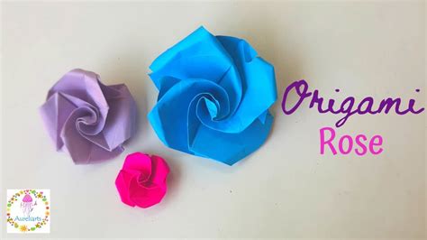 How To Make Origami Rose Origami For Beginners Aureliarts Youtube