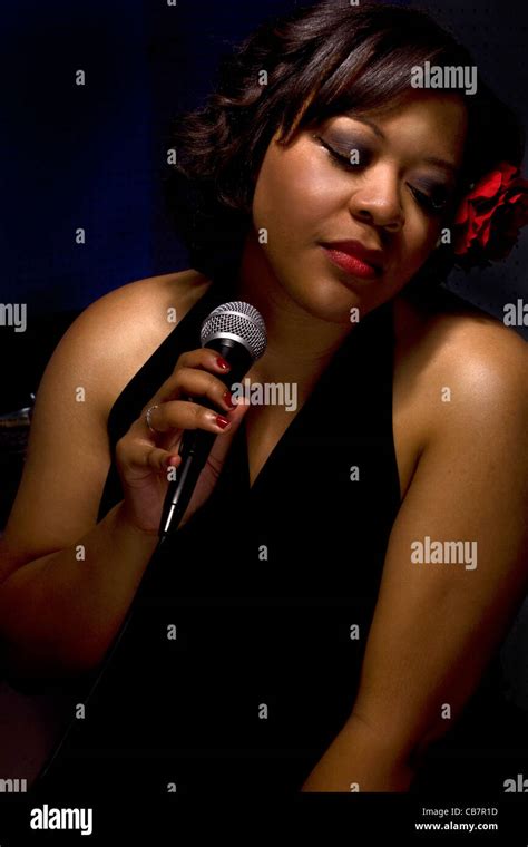 Female Singer Performing At Jazz Club Hi Res Stock Photography And