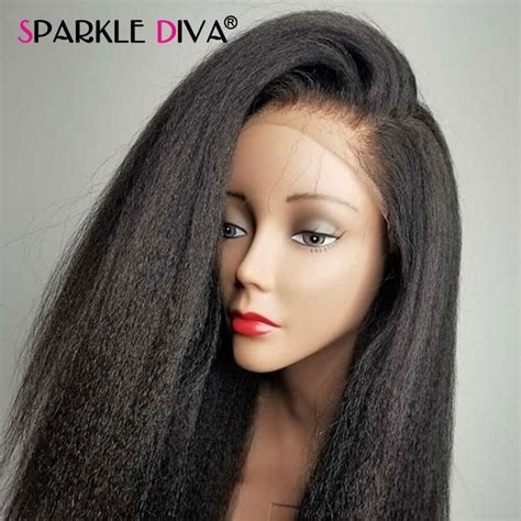 360 Lace Frontal Wig Kinky Straight Lace Wig Brazilian Human Hair Wigs