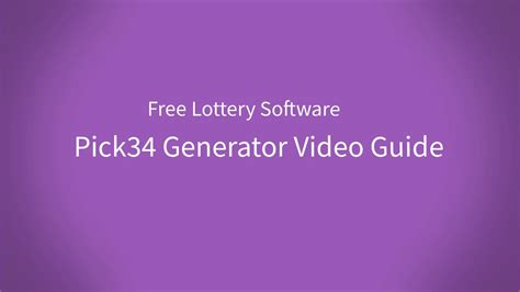 pick34 generator free lottery software samlotto 2022 youtube