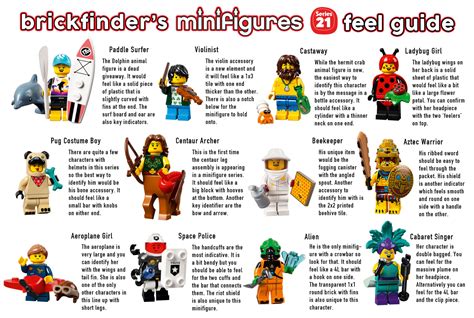 brickfinder lego collectible minifigures series 21 71029 feel guide