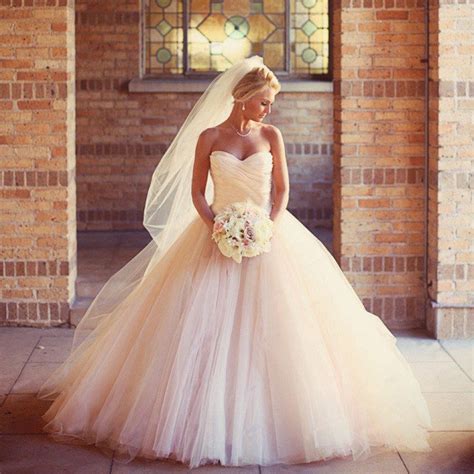 Peach Wedding Dress