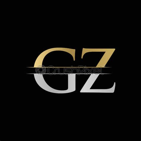 Gz Type Lettre Logo Design Vectoriel Modèle Lettre Abstraite Vecteur