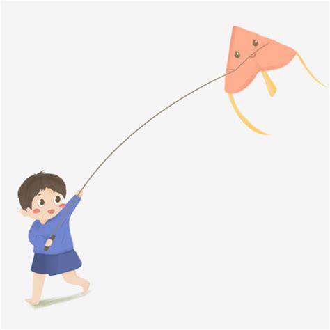 Hand Drawn Kite Png Image Little Boy Hand Drawn Character Design