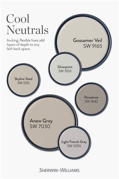 These Cool Neutral Paint Colors From Sherwin Williams Include A Wide