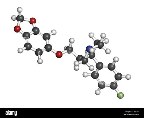 antidepresivo paroxetina isrs de clase estructura química fotografía de stock alamy