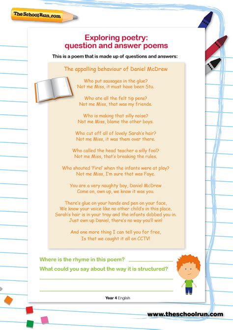 Exploring Poetry Question And Answer Poems Theschoolrun