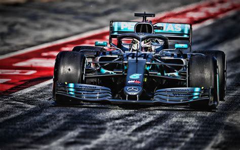 Download Wallpapers 4k Lewis Hamilton Pitlane Mercedes W10 F1 2019
