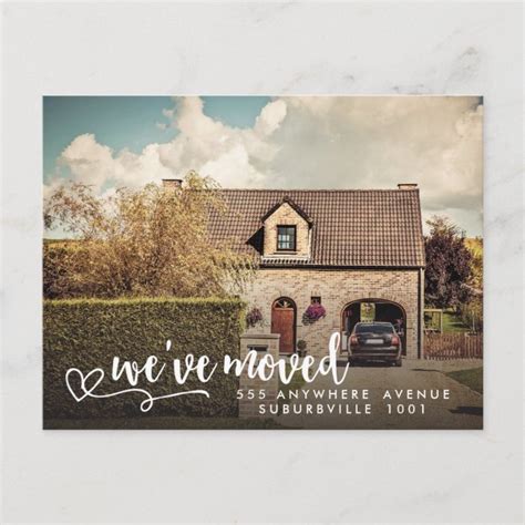 New Address Moving House Home Photo Postcard Zazzle