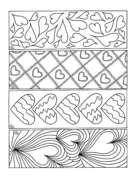There are coloring pages of flowers, animals, hearts, robots, rainbows, and even unicorns. Love Theme Bookmarks Coloring Pages | Valentines bookmarks ...