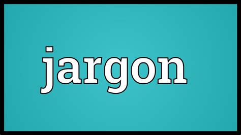 Jargon Meaning - YouTube