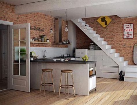 desain dapur minimalis dibawah tangga pictures woodshapeid