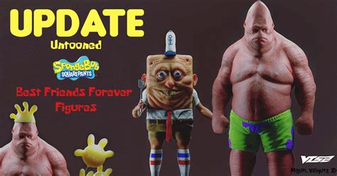 Untooned Spongebob Squarepants And Patrick Star Humanoid Sea Friends By