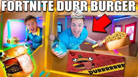 Fortnite season 5 mystery deepens as game world s durr burger re. REAL LIFE FORTNITE FOOD! Durr Burger BOX FORT (FOOD ...