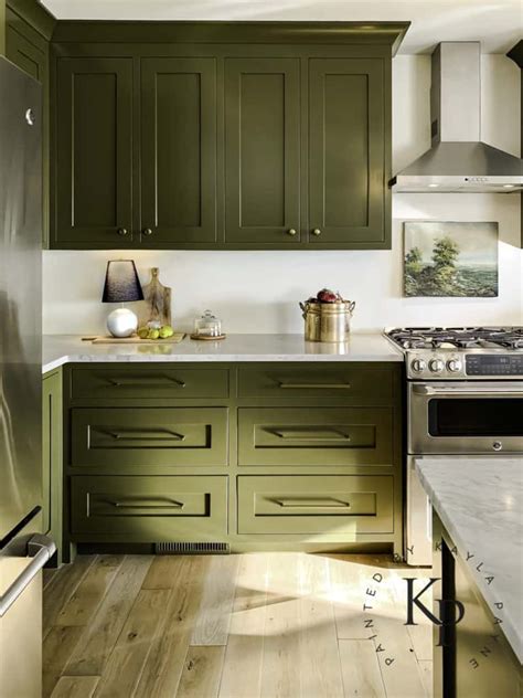 My Brand New Olive Green Kitchen Cabinets Painted By Kayla Payne