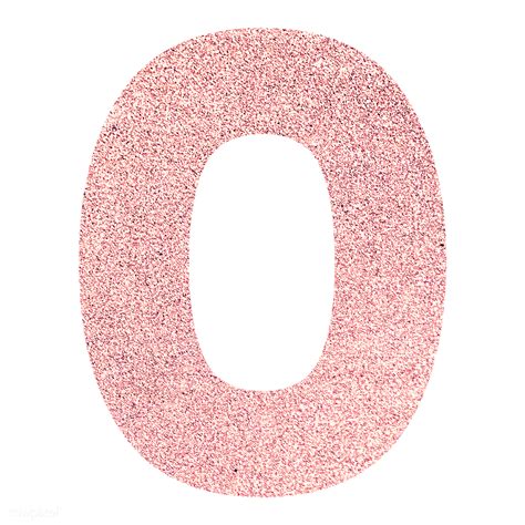 Number 0 Glitter Typography Free Transparent Png 2107793