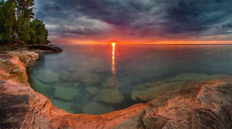 Pictured Rocks National Lakeshore Lake Superior Michigan Pictured
