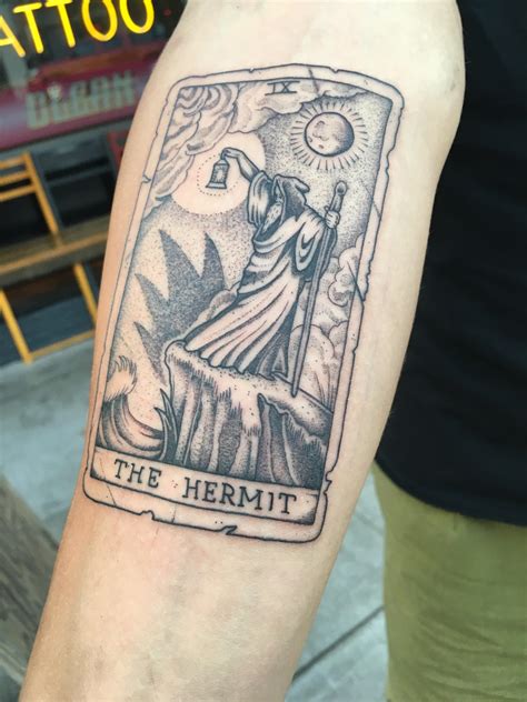 Hermit Tarot Card Tattoo