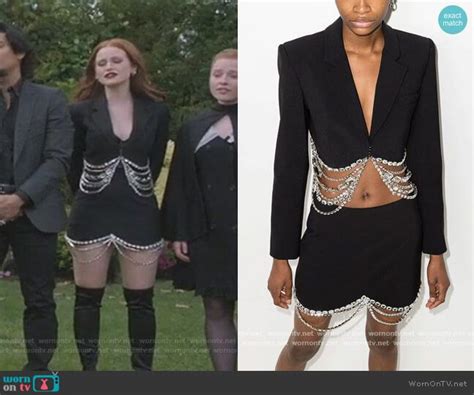 Cheryls Black Embellished Jacket And Skirt On Riverdale Riverdale