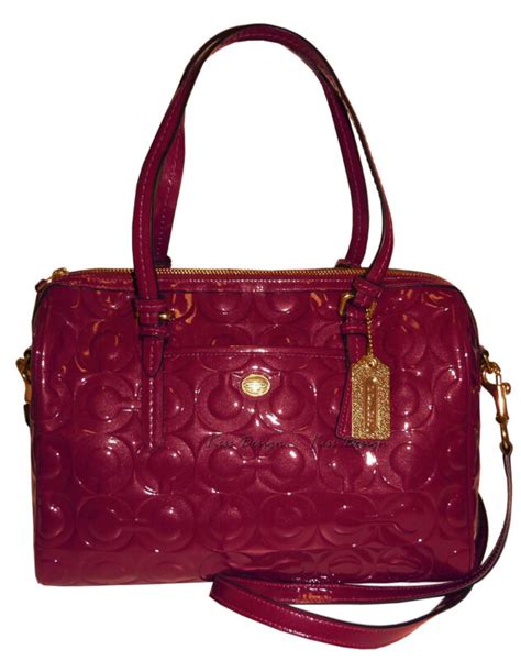 leather purse coach red in leather iucn water