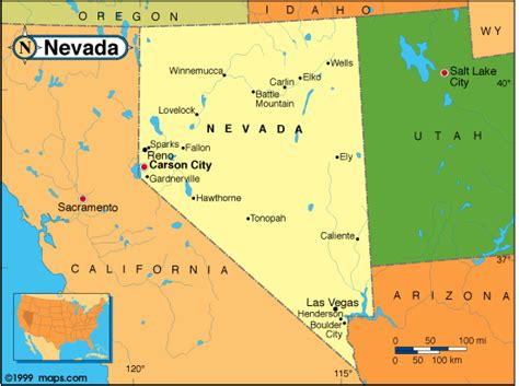 Nevada Base And Elevation Maps