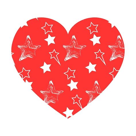 Premium Vector Vector Heart With Stars Pattern