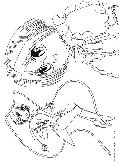 Mew Mew Color Page Coloring Pages For Kids Cartoon Characters