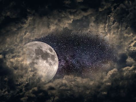 1024x768 Clouds Moon Universe Stars 5k Wallpaper1024x768 Resolution Hd