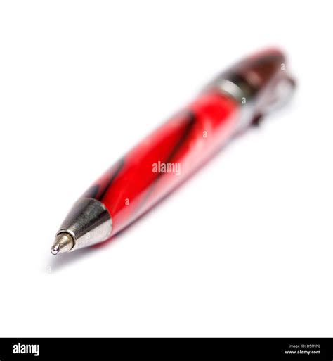 Red Ballpoint Pen Isolated On White Background Stock Photo Alamy