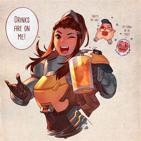 Overwatch Drinks With Brigitte By Nakanoart On Deviantart
