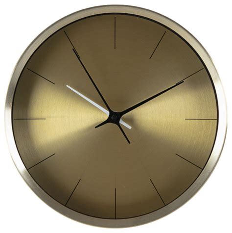 Kiera Grace Craig Modern Wall Clock 10 Inches Gold Contemporary