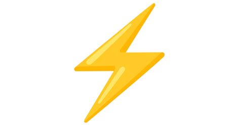 High Voltage Emoji Zap Emoji Lightning Bolt Emoji