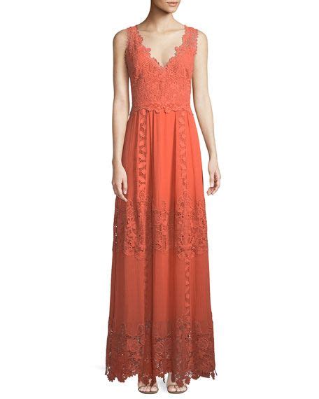 Kobi Halperin Audra Lace Trim Silk Maxi Dress Silk Maxi Dress