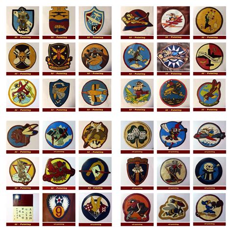 Hand Painted Squadron Group Patch For Sale Nose Art Airplane Art