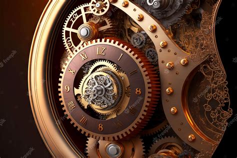 Premium Photo Internal Structure Of Mechanical Clocks With Metal