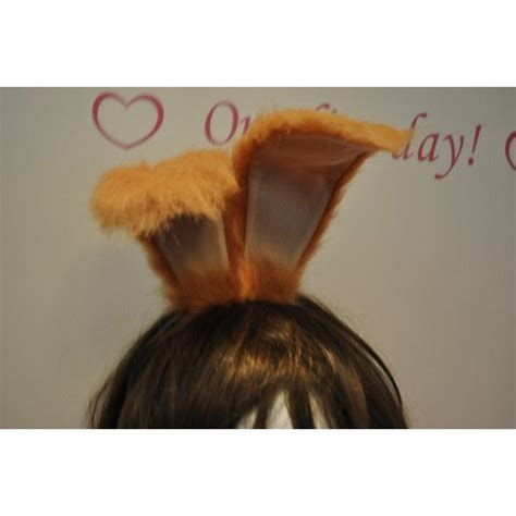 Bunny Rabbit Ears Headband Wire Inside Twist Ablebrown Long Fur