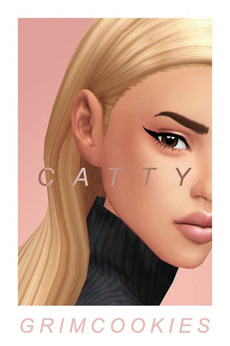 A Digital Painting Of A Womans Face With The Words Catty On It