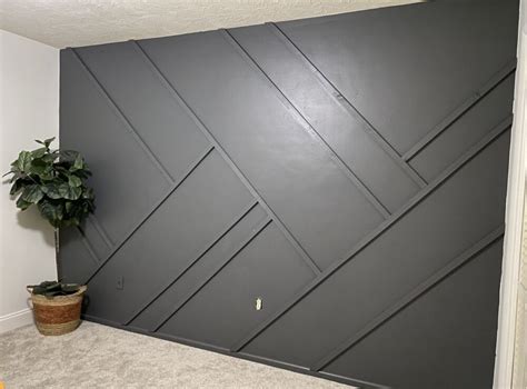 How To Make A Geometric Accent Wall Diy Diy Accent Wall Accent Wall