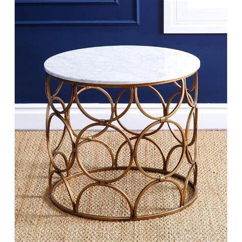 Roland Round Faux Marble Coffee Table