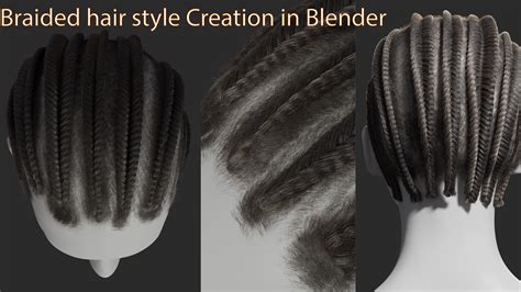 cornrow braided hair hair groom and styling in blender 2 8x [ ] blendernation