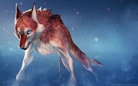 Snow By Zakraart On Deviantart Fantasy Wolf Wolf Art Canine Art