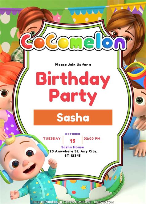 Free Cocomelon Birthday Invitations Download Hundreds Free Printable