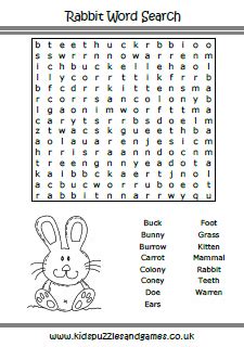 Rabbit Word Search Printable Word Search Printable Vrogue Co