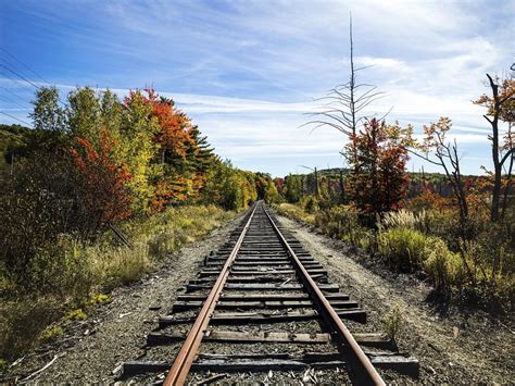 Fall Along The Railroad Tracks Free Photo Rawpixel