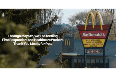 From now until may 5, eligible employees can receive a free thank you meal at participating san culinaria steps up to help local hospitality workers affected by the pandemic. McDonald's Free "Thank You Meals" for Medical Workers ...