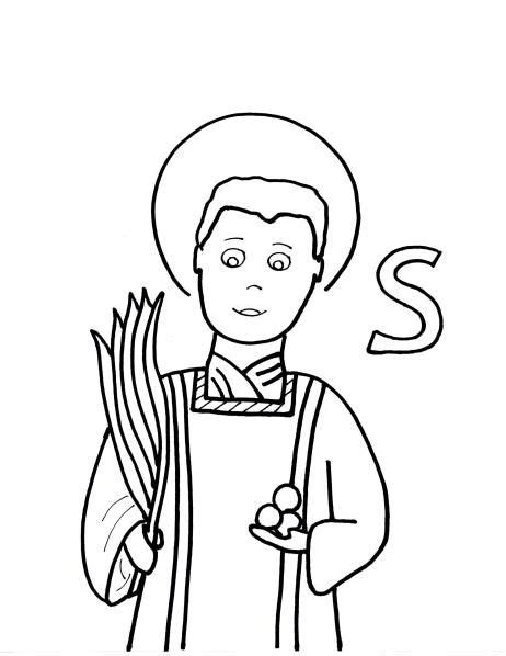 1000+ images about catholic coloring pages for kids to. S is for St. Stephen, the First Martyr | Coloring pages ...