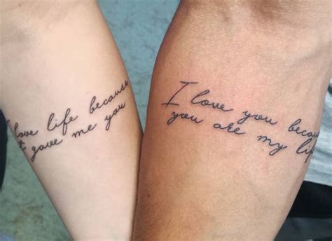 Ideas For Couple Tattoos Couple Tattoo Quotes Couple Tattoos Unique