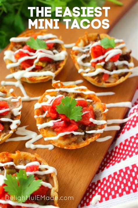 Easy Taco Cups The Best Homemade Mini Tacos Recipe